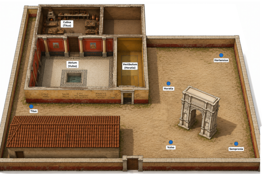 Plan de la domus